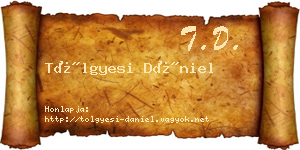 Tölgyesi Dániel névjegykártya